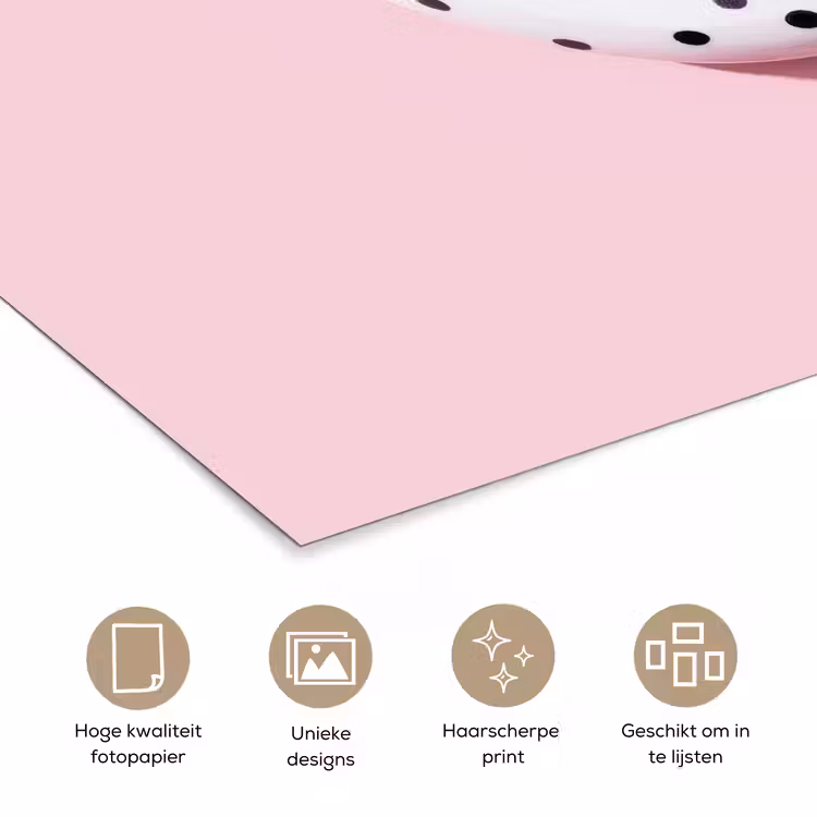 Poster - Banaan - Stippen - roze — 5
