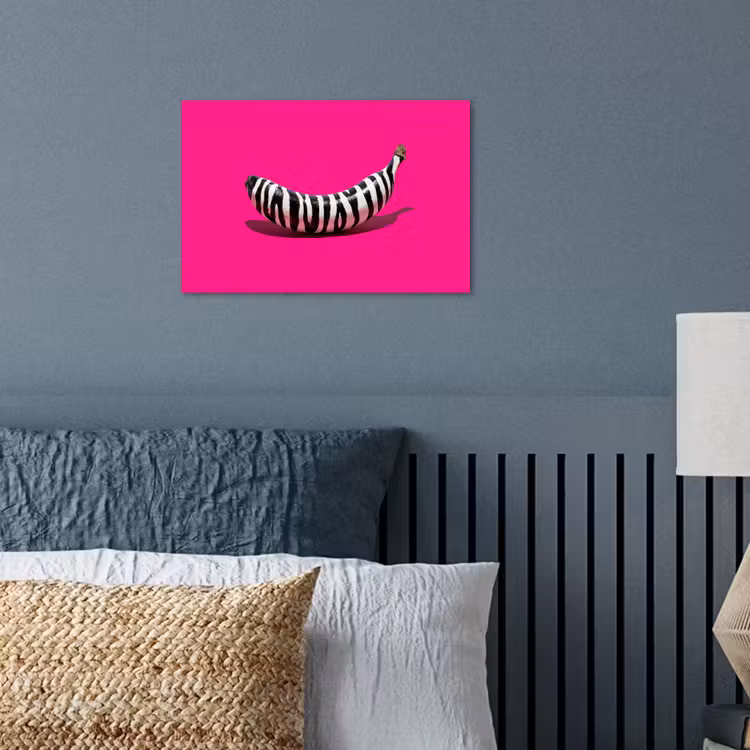 Poster - Banaan - Zebraprint - Roze — 3