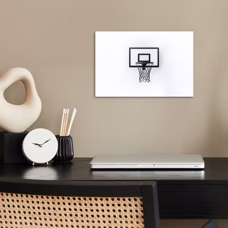 Poster - Basketbalbord - Minimalistisch - Zwart — 2