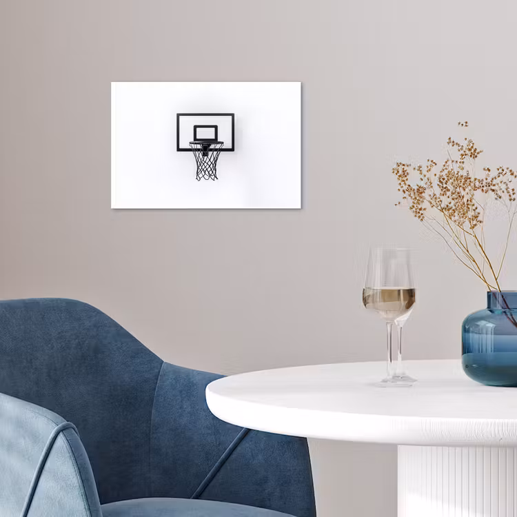 Poster - Basketbalbord - Minimalistisch - Zwart — 4