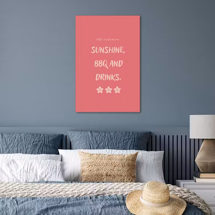 Poster - BBQ - Quote - Roze - Zomer — 3