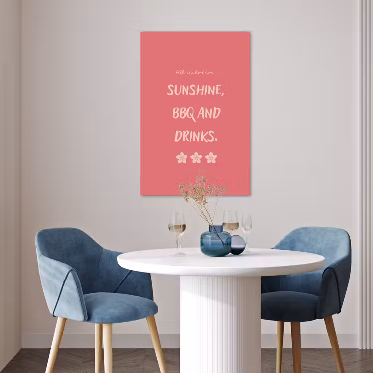 Poster - BBQ - Quote - Roze - Zomer — 4