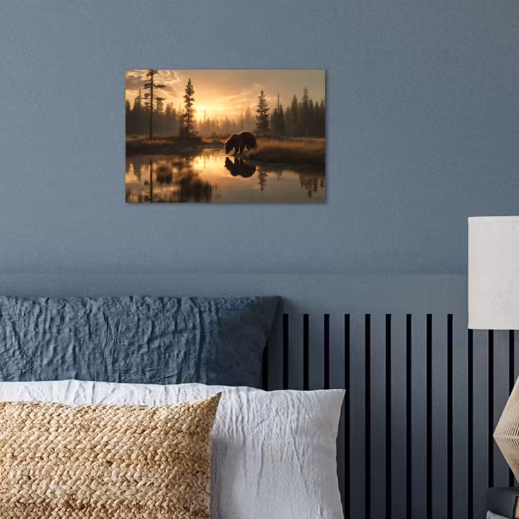 Poster - Beer - water - Bos - Ochtendlicht — 3