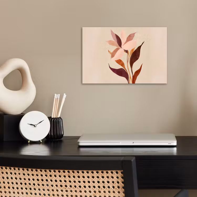 Poster - Bloemen - Blaadjes - Minimalistisch - Roze — 2