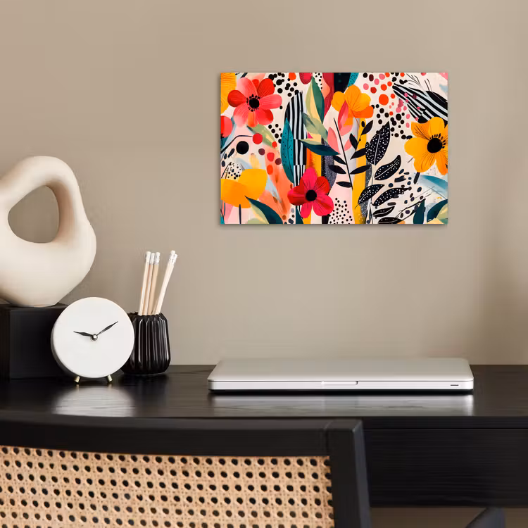 Poster - Bloemen - Bladeren - Abstract - Kleurrijk — 2