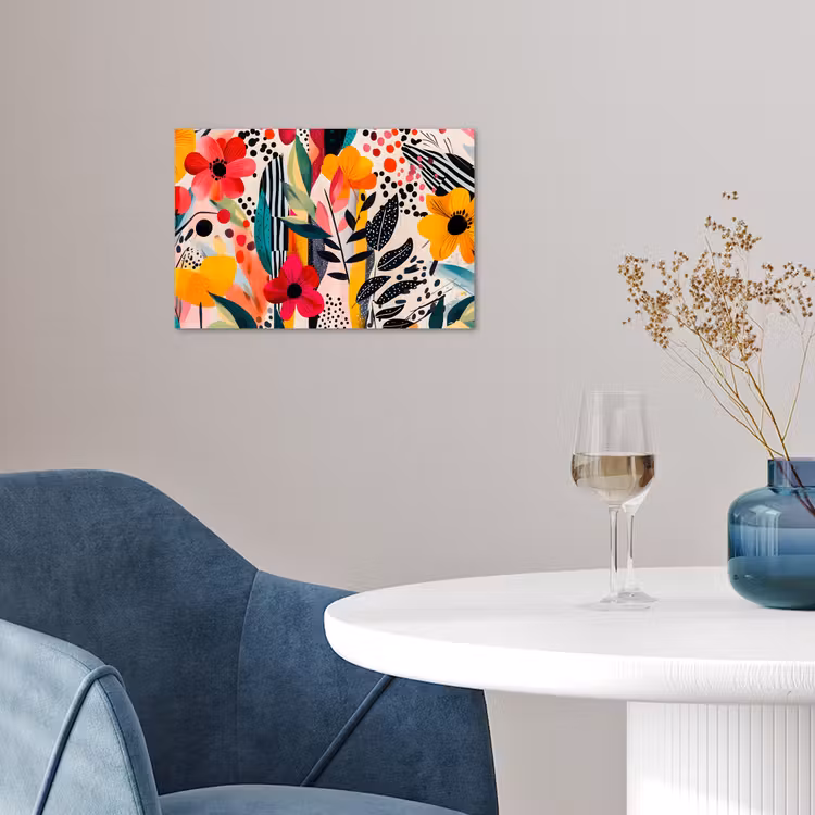 Poster - Bloemen - Bladeren - Abstract - Kleurrijk — 4