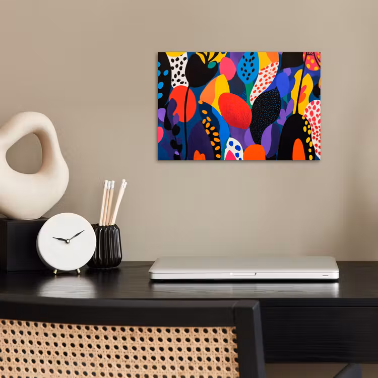 Poster - Bloemen - Bladeren - Abstract - Rood — 2