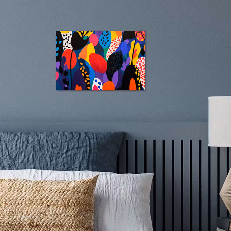 Poster - Bloemen - Bladeren - Abstract - Rood — 3