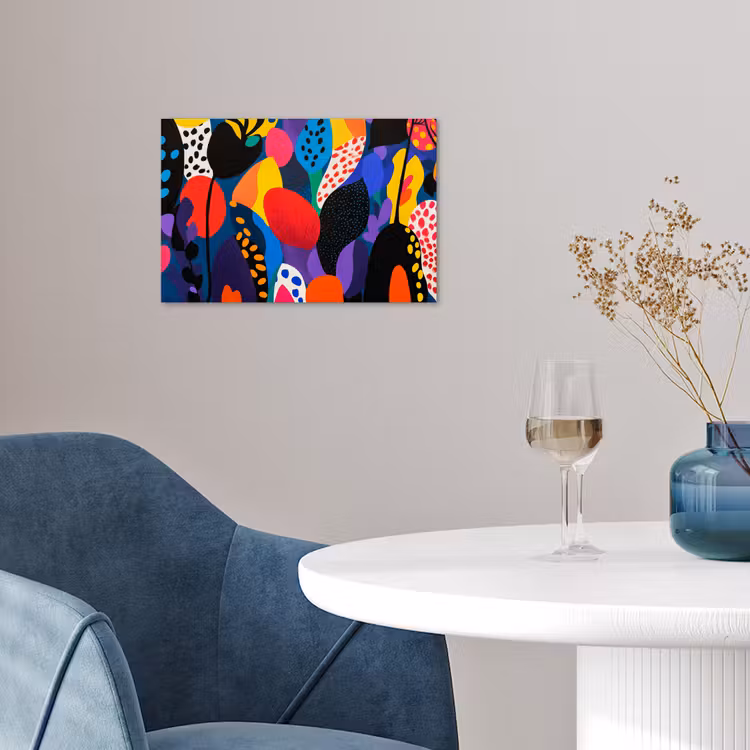 Poster - Bloemen - Bladeren - Abstract - Rood — 4