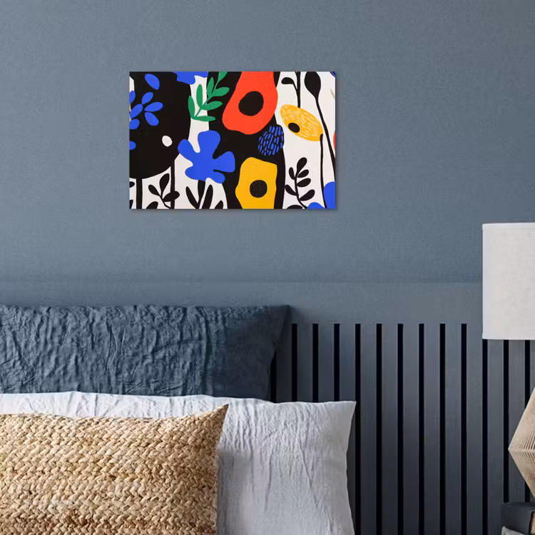 Poster - Bloemen - Bladeren - Abstract - Zwart — 3