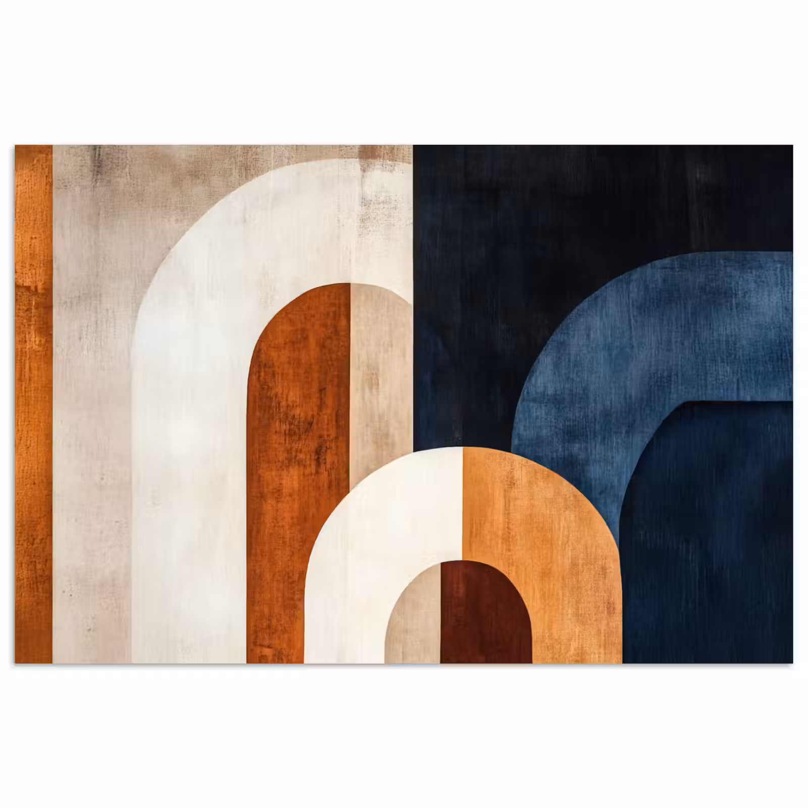 Poster - Abstract - Vormen - Donkerblauw — 1