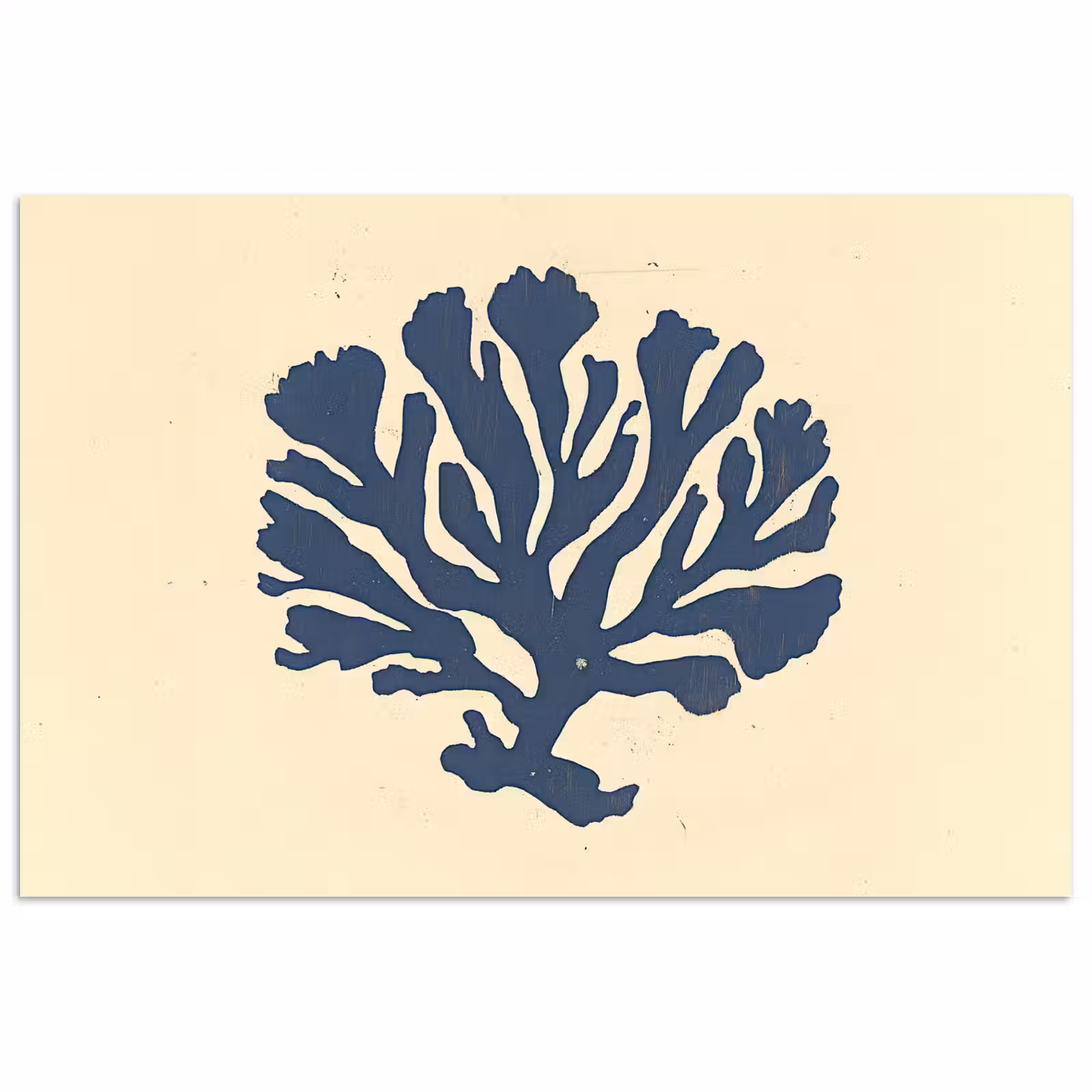 Poster - Blauw koraal - Vertakkingen - Beige — 1
