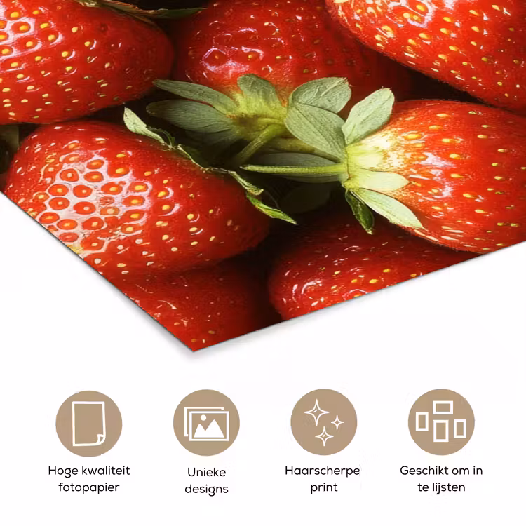Poster - Aardbei - Fruit - Rood — 5