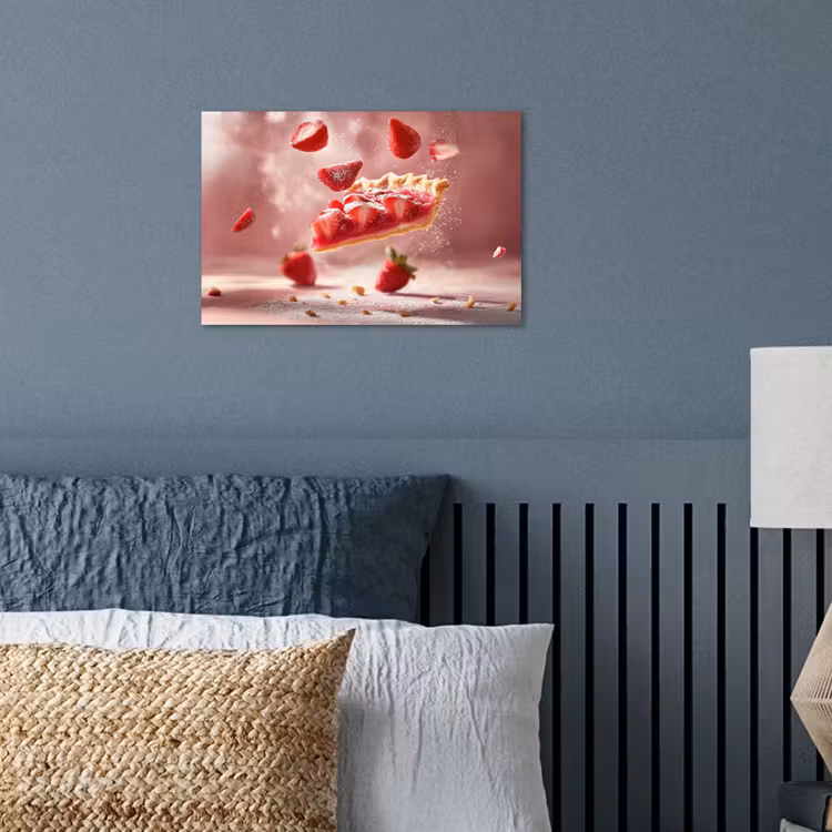 Poster - Aardbei - Taart- Eten - Roze — 3
