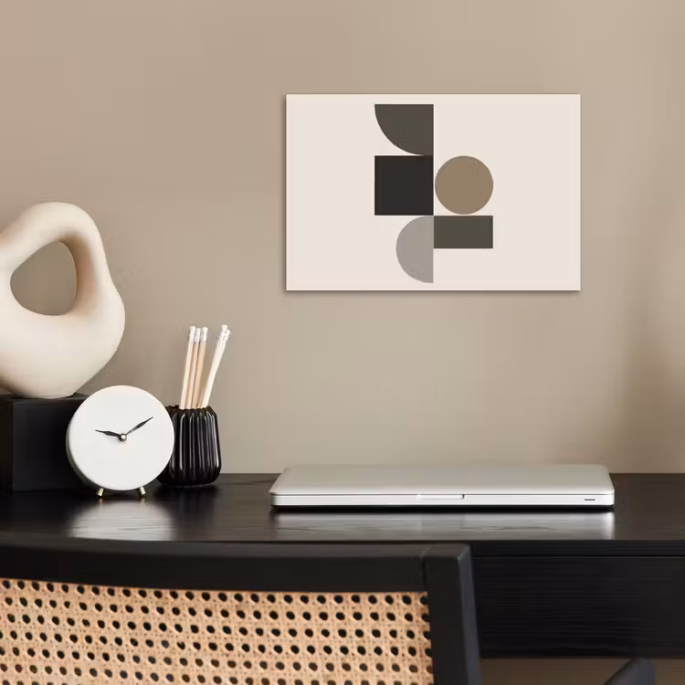 Poster - Aardetinten - Abstracte compositie - Eenvoudige vormen — 2