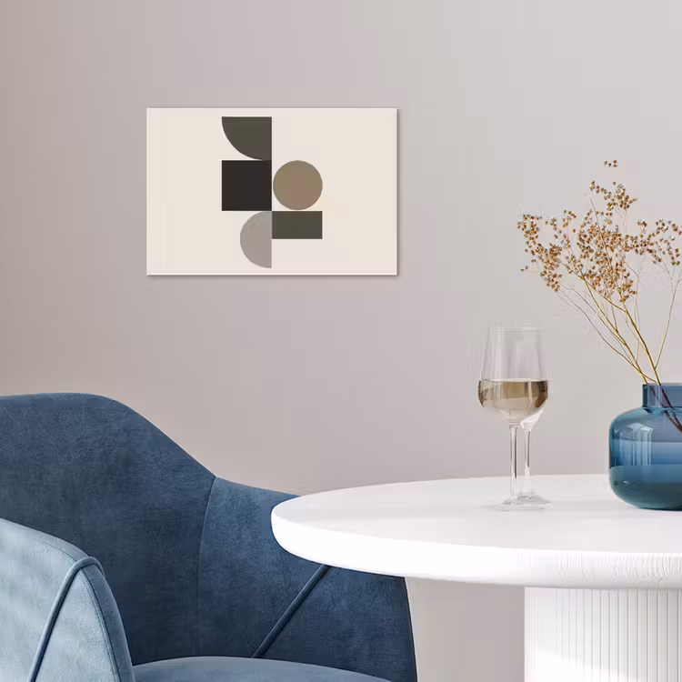 Poster - Aardetinten - Abstracte compositie - Eenvoudige vormen — 4
