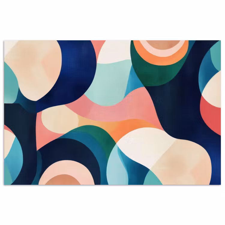 Poster - Abstract - Blauw - Roze — 1
