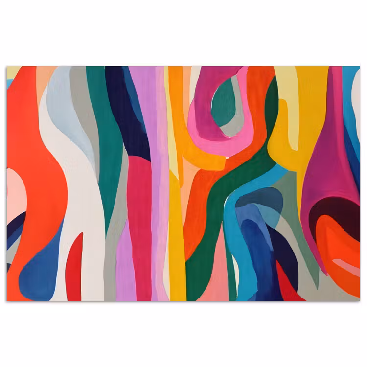 Poster - Abstract - Kleurrijk - Golven - Lijnen — 1