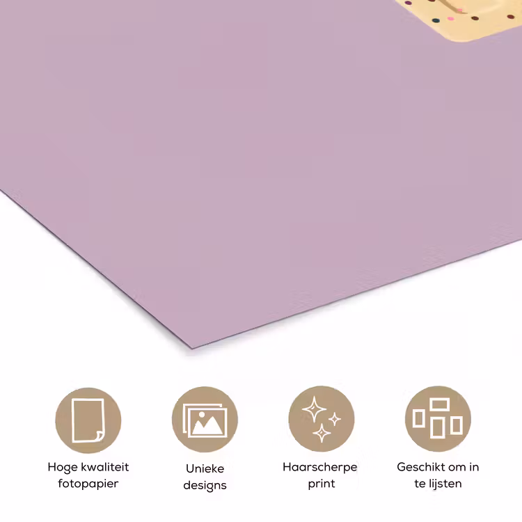 Poster - Beige - Ijsje - Spikkels — 5