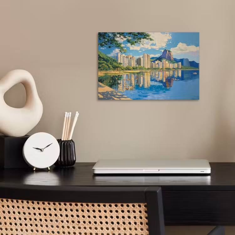 Poster - Berg - Skyline - Strand - Water — 2
