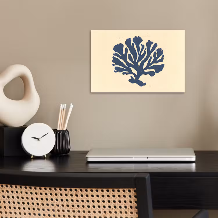Poster - Blauw koraal - Vertakkingen - Beige — 2