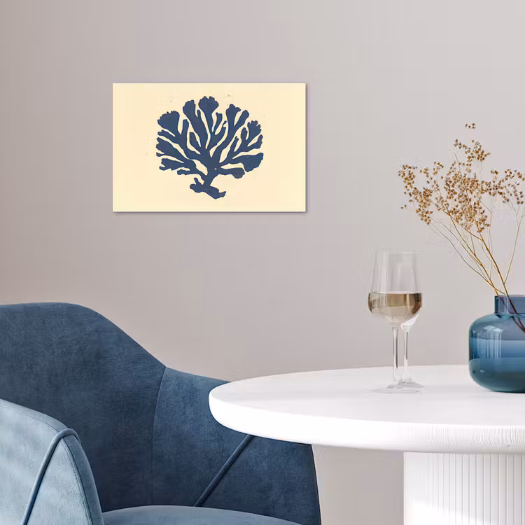 Poster - Blauw koraal - Vertakkingen - Beige — 4
