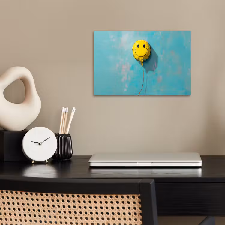 Poster - Ballon - Geel - Smiley — 2
