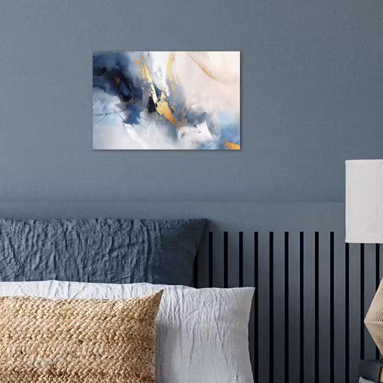 Poster - Blauw - Modern - Marmer - Abstract - Goud — 3