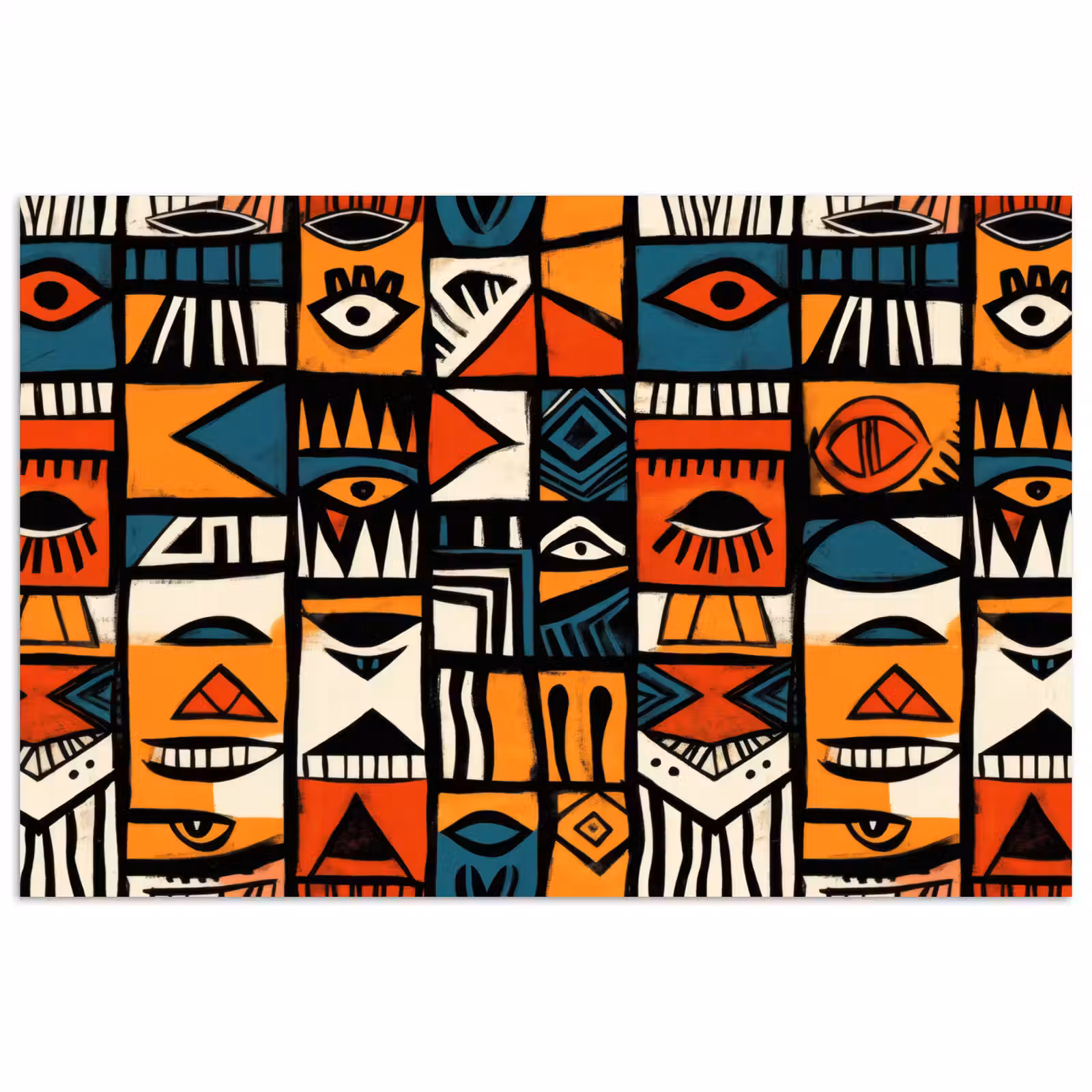 Poster - Abstract - Gezichten - Mozaïek — 1