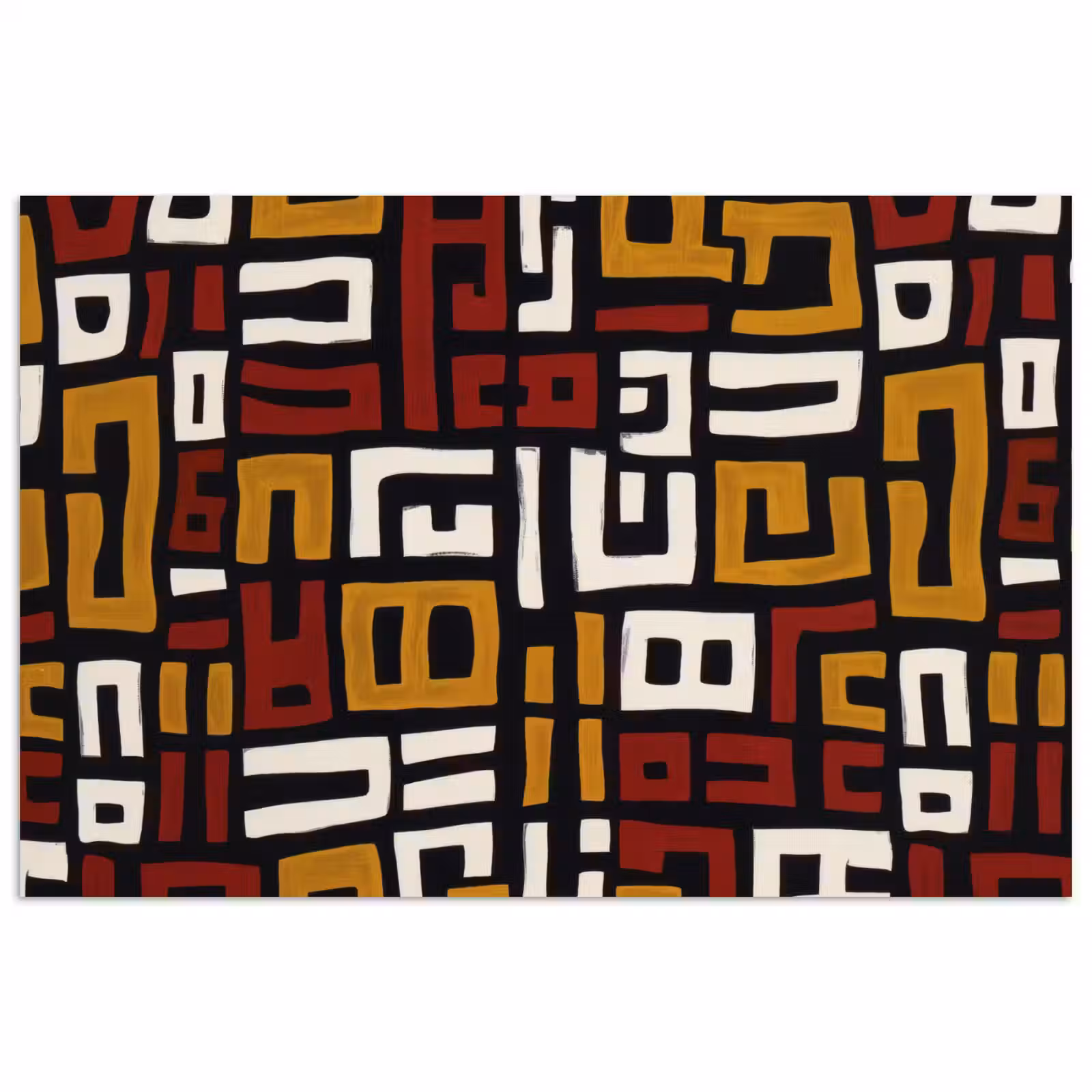 Poster - Abstract - Patroon - Rood — 1