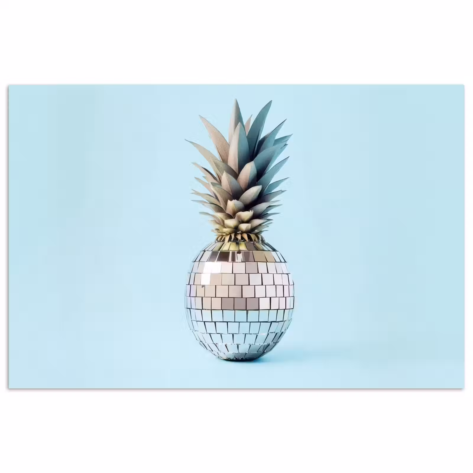 Poster - Blauw - Ananas - Disco - Discobal — 1