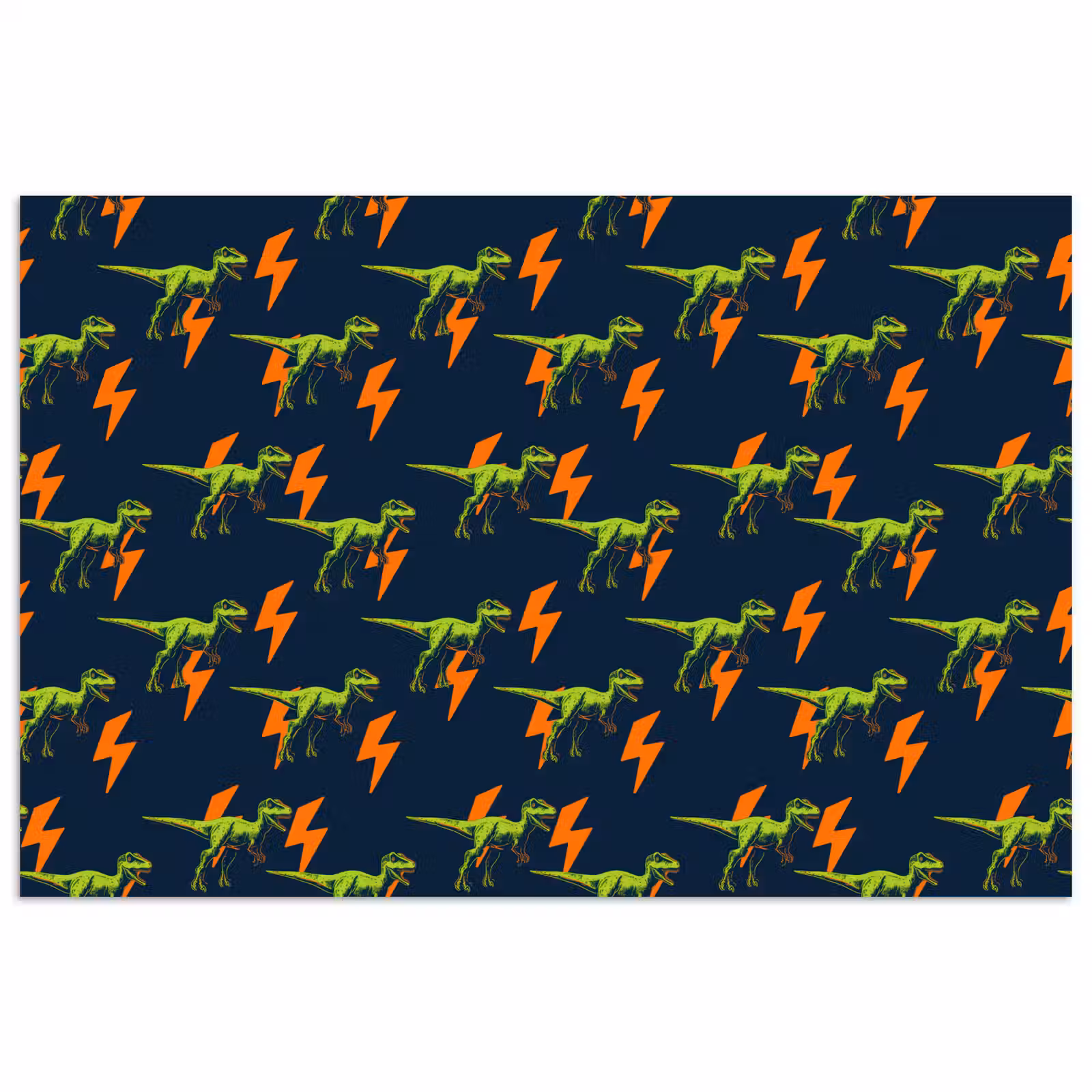 Poster - Bliksemschichten - Oranje - Dinosaurussen — 1