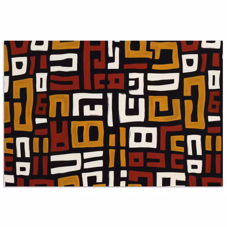 Poster - Abstract - Patroon - Rood — 1
