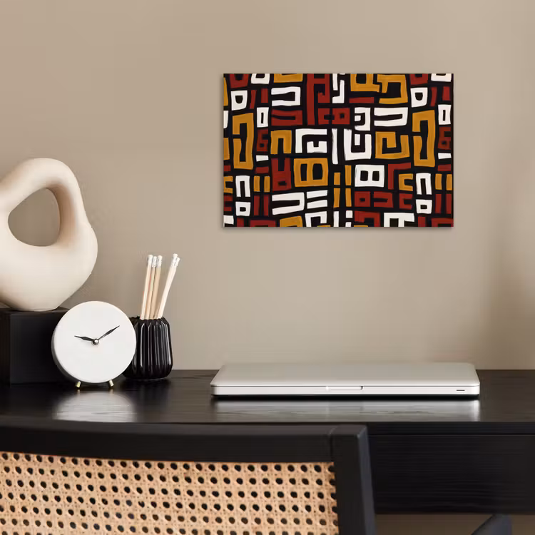 Poster - Abstract - Patroon - Rood — 2