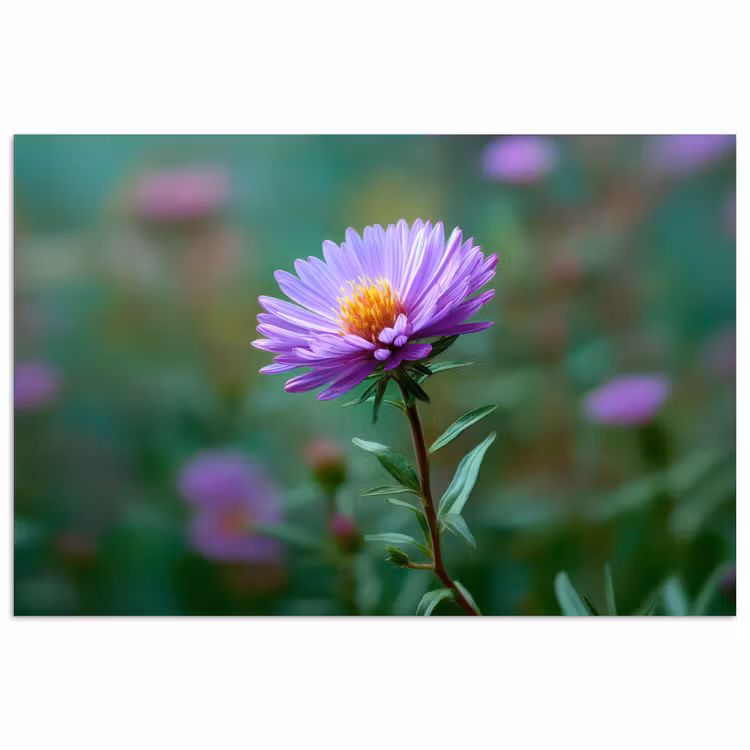 Poster - Aster - Paars - Bloem - Blaadjes — 1