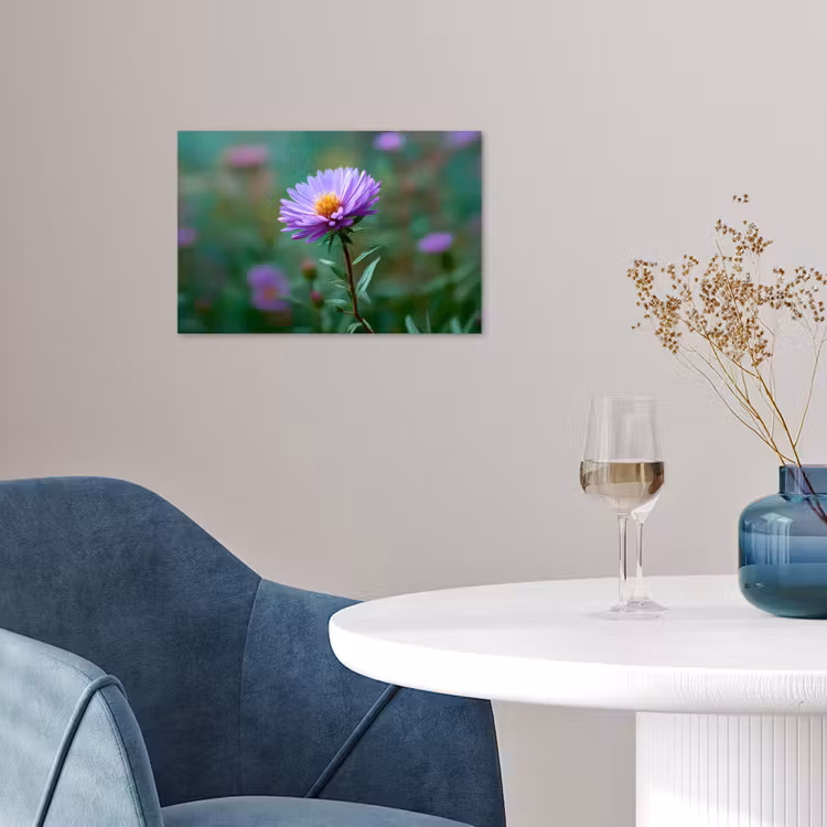 Poster - Aster - Paars - Bloem - Blaadjes — 4