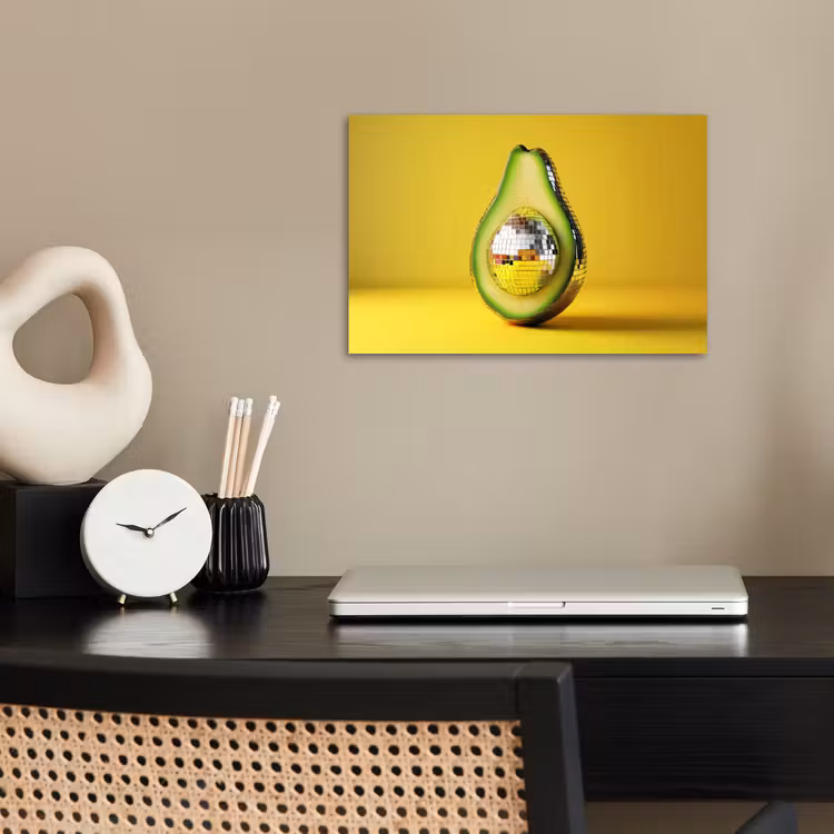 Poster - Avocado - Discobal - Geel - Glitter — 2