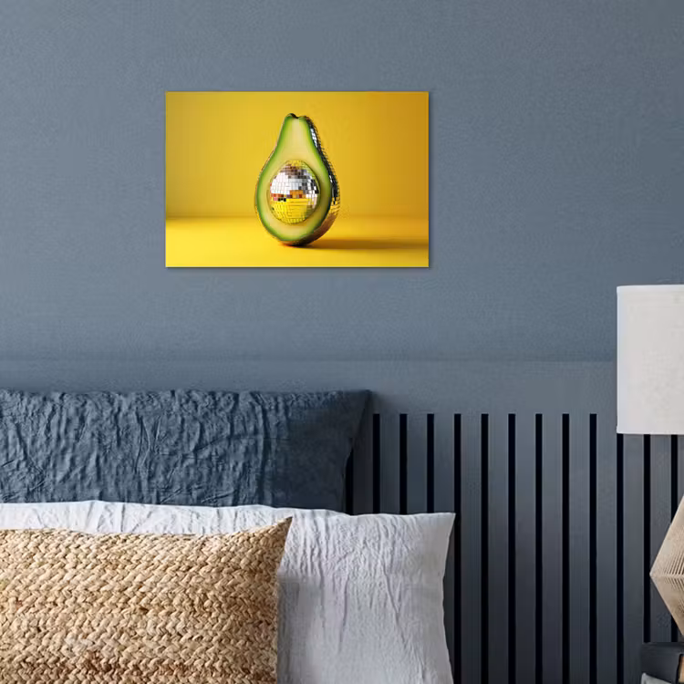 Poster - Avocado - Discobal - Geel - Glitter — 3