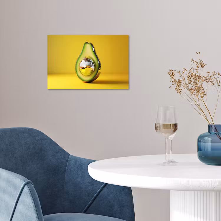 Poster - Avocado - Discobal - Geel - Glitter — 4