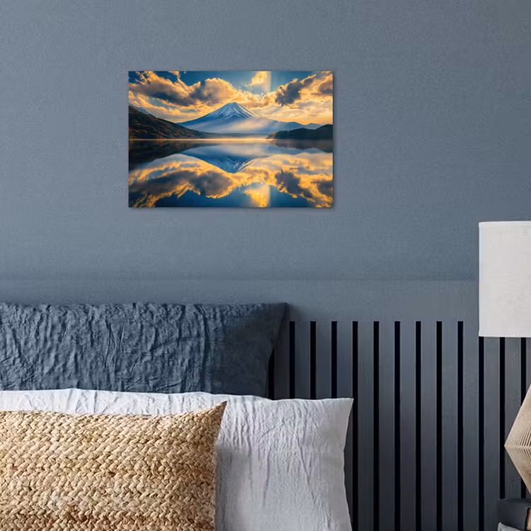 Poster - Berg - Rivier - Zonsondergang — 3