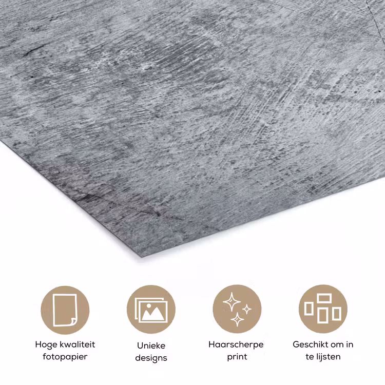 Poster - Beton - Grijs - Scheur — 5