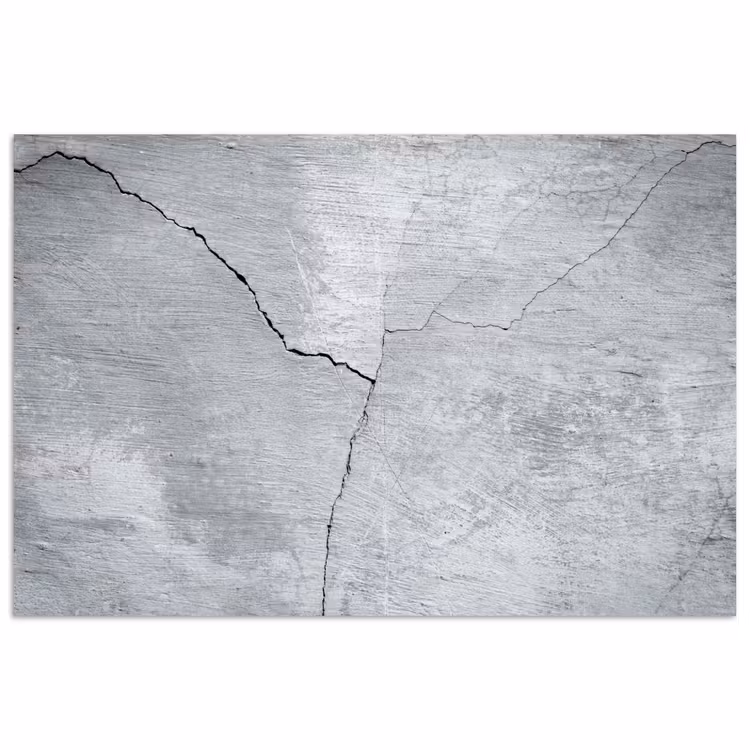 Poster - Beton - Scheur - Grijs — 1
