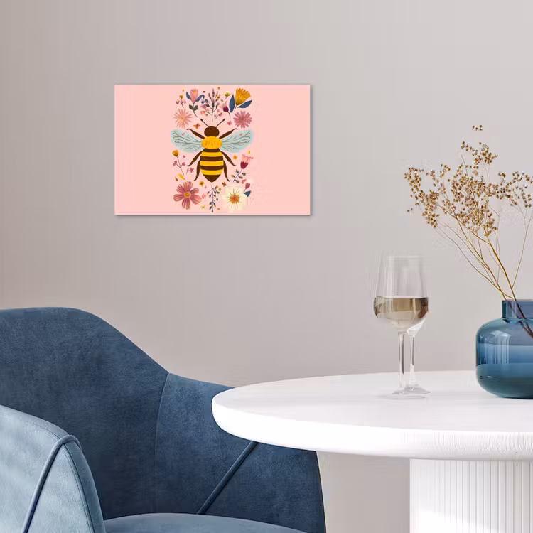 Poster - Bij - Geel - Bloemen - Kleurrijk — 4