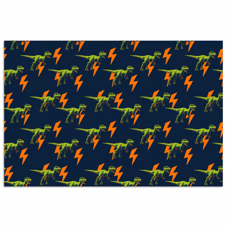 Poster - Bliksemschichten - Oranje - Dinosaurussen — 1
