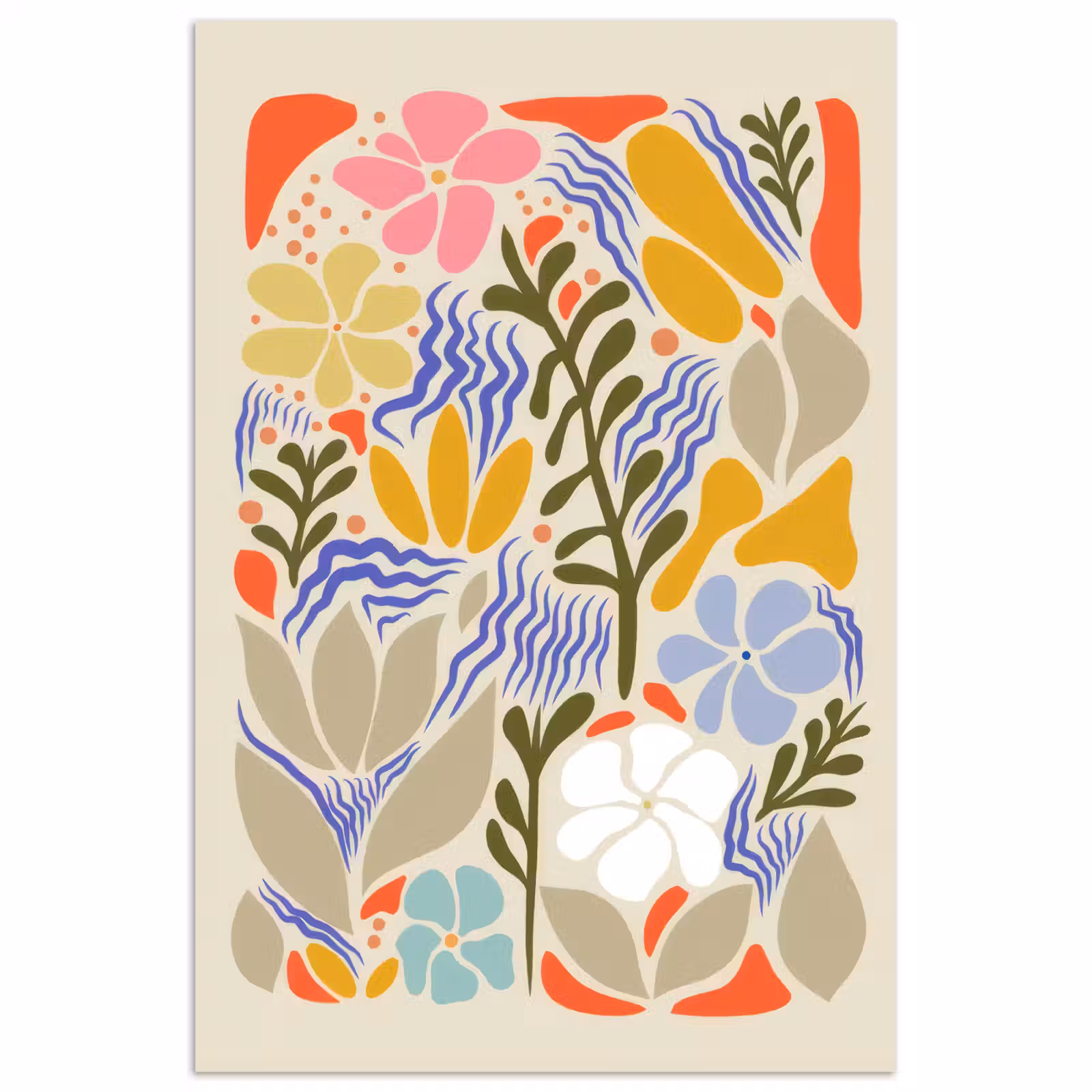 Poster - Abstract - Bloemen - Bladeren — 1