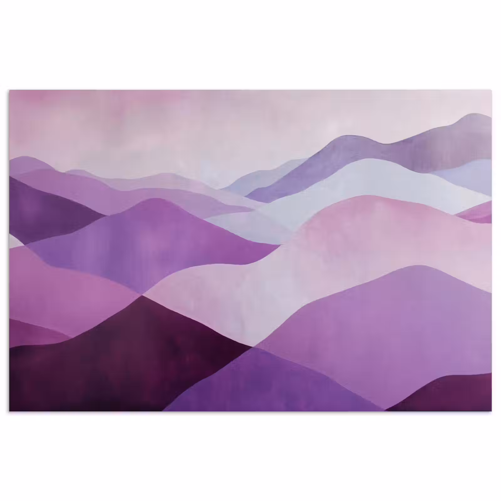 Poster - Abstract - Heuvels - Landschap - Paars — 1