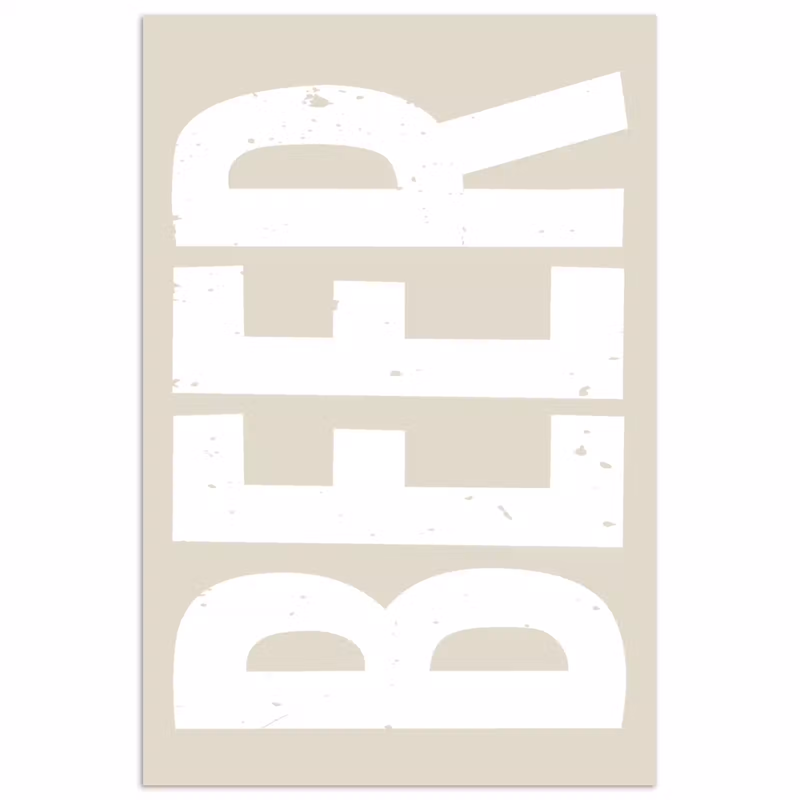 Poster - Beer - Japandi - Beige - Decoratie — 1