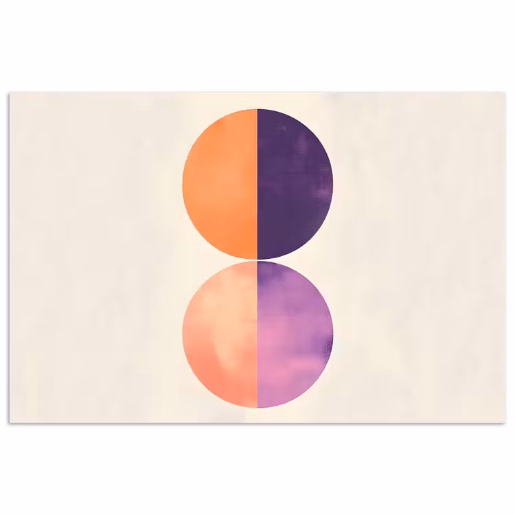 Poster - Abstract - Cirkels - Paars — 1