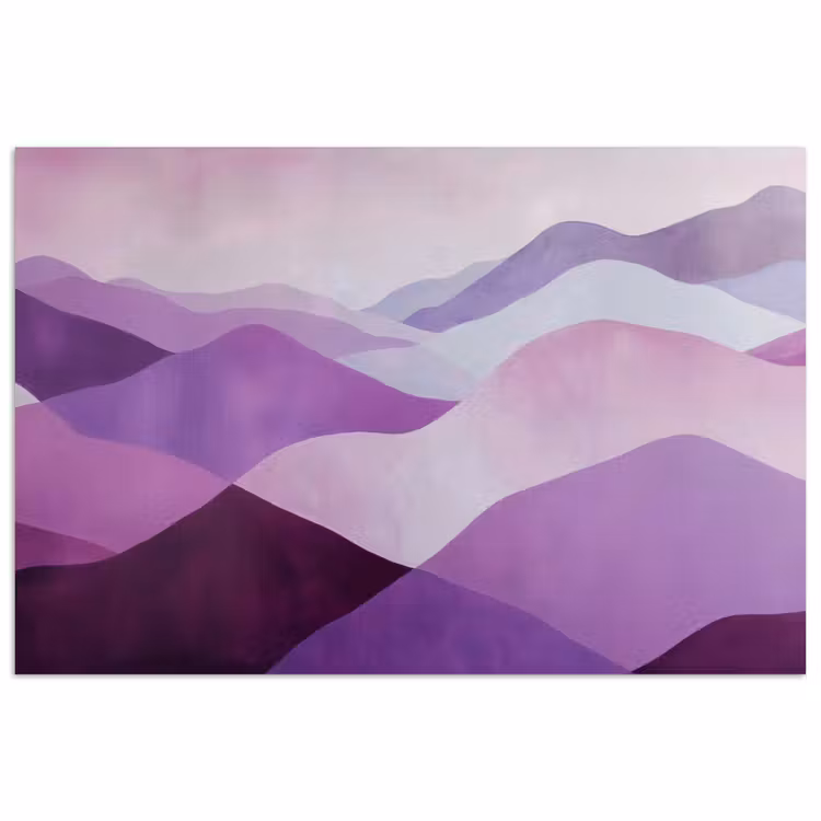 Poster - Abstract - Heuvels - Landschap - Paars — 1