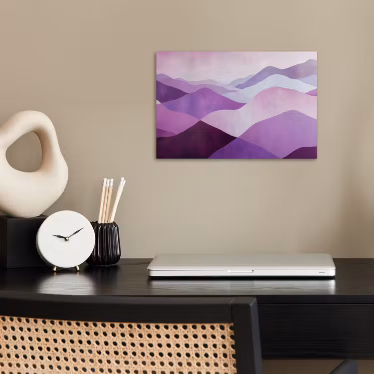 Poster - Abstract - Heuvels - Landschap - Paars — 2